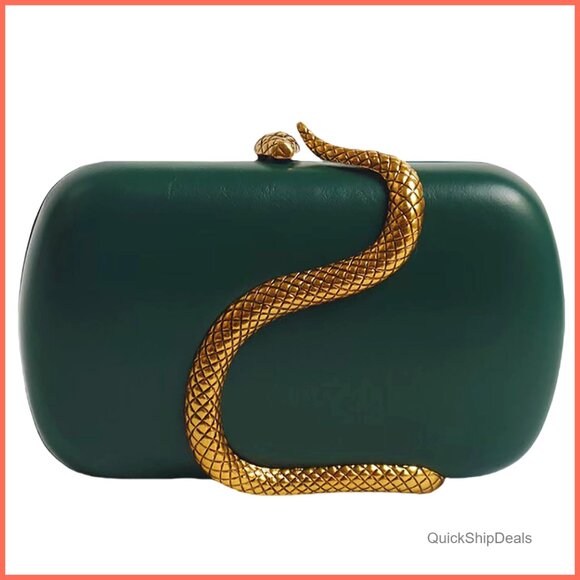 PU Leather Evening Bag with Detachable Chain Crossbody Clutch Purse